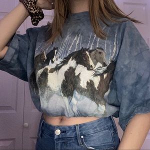 The Mountain Up Cycled Cinched Tee